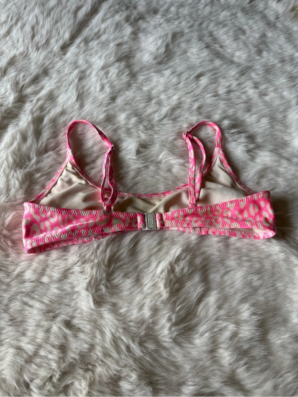 triangl swimwear Pink Leopard Print Bikini Top